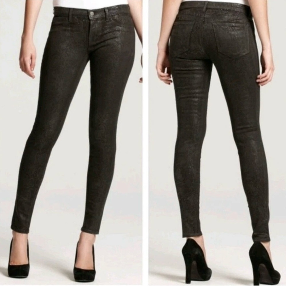 » New J Brand Jeans Skinny Womens Leggings Black
Matte Boa Snake 28 Y2K, 90’s